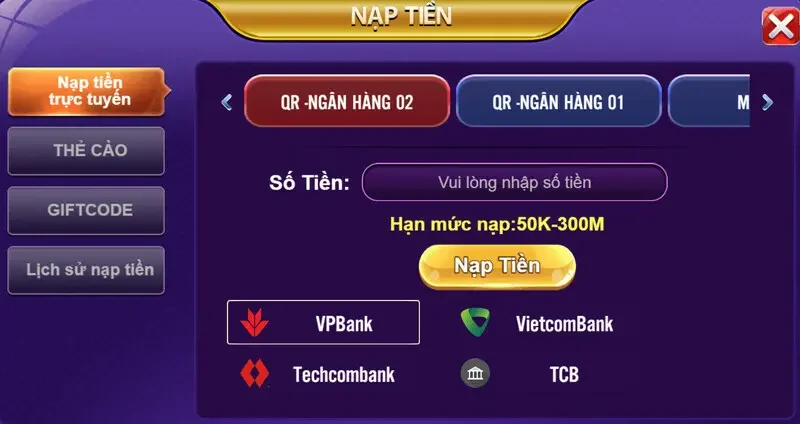 nạp tiền 68 game bài